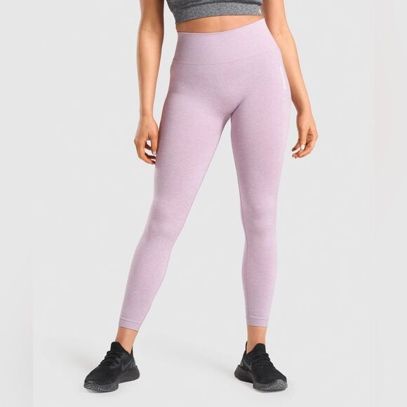 Gymshark Vital Seamless Leggings Pink Marl | Women’s Small Gym outfit - Picture 7 of 10